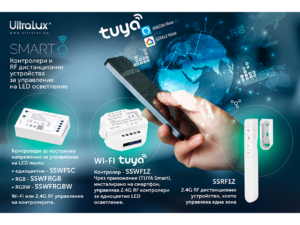 SMART2.4G RF TOUCH КОНТРОЛЕР Ultralux ЗА RGB СВЕТОДИОДНО ОСВЕТЛЕНИЕ 12-24 V DC, 16A,192W